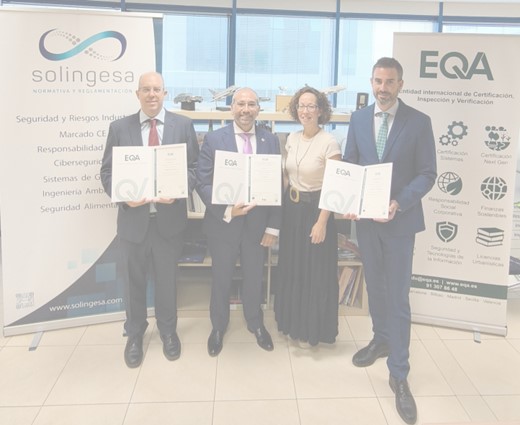 EQA certifica a Solingesa en ISO 9001, ISO 14001 y EN 9100